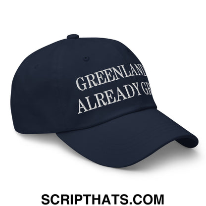 Greenland Is Already Great Embroidered Unstructured Dad Hat Navy