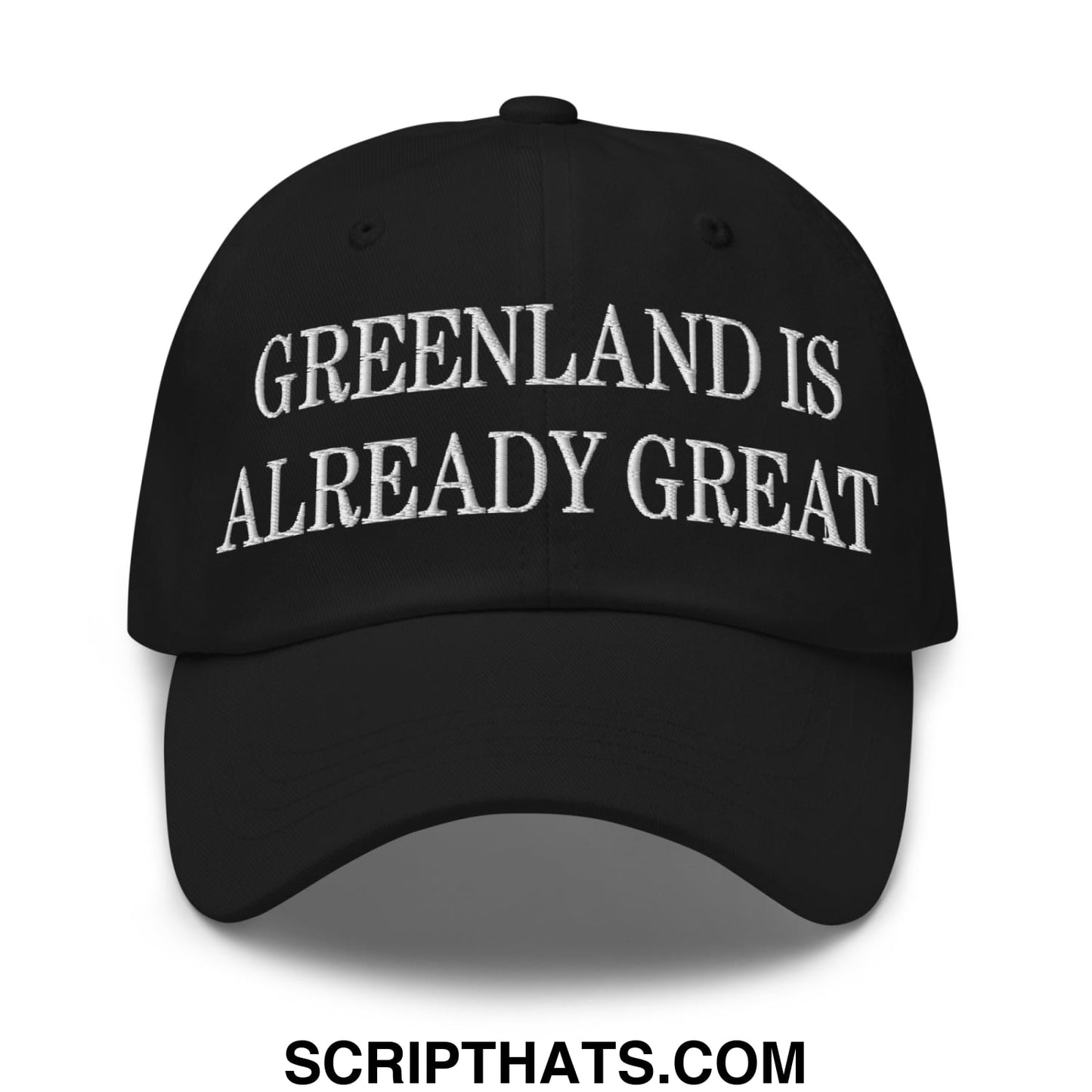 Greenland Is Already Great Embroidered Unstructured Dad Hat Black