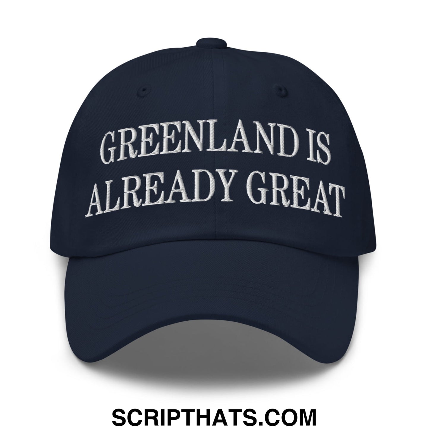 Greenland Is Already Great Embroidered Unstructured Dad Hat Navy