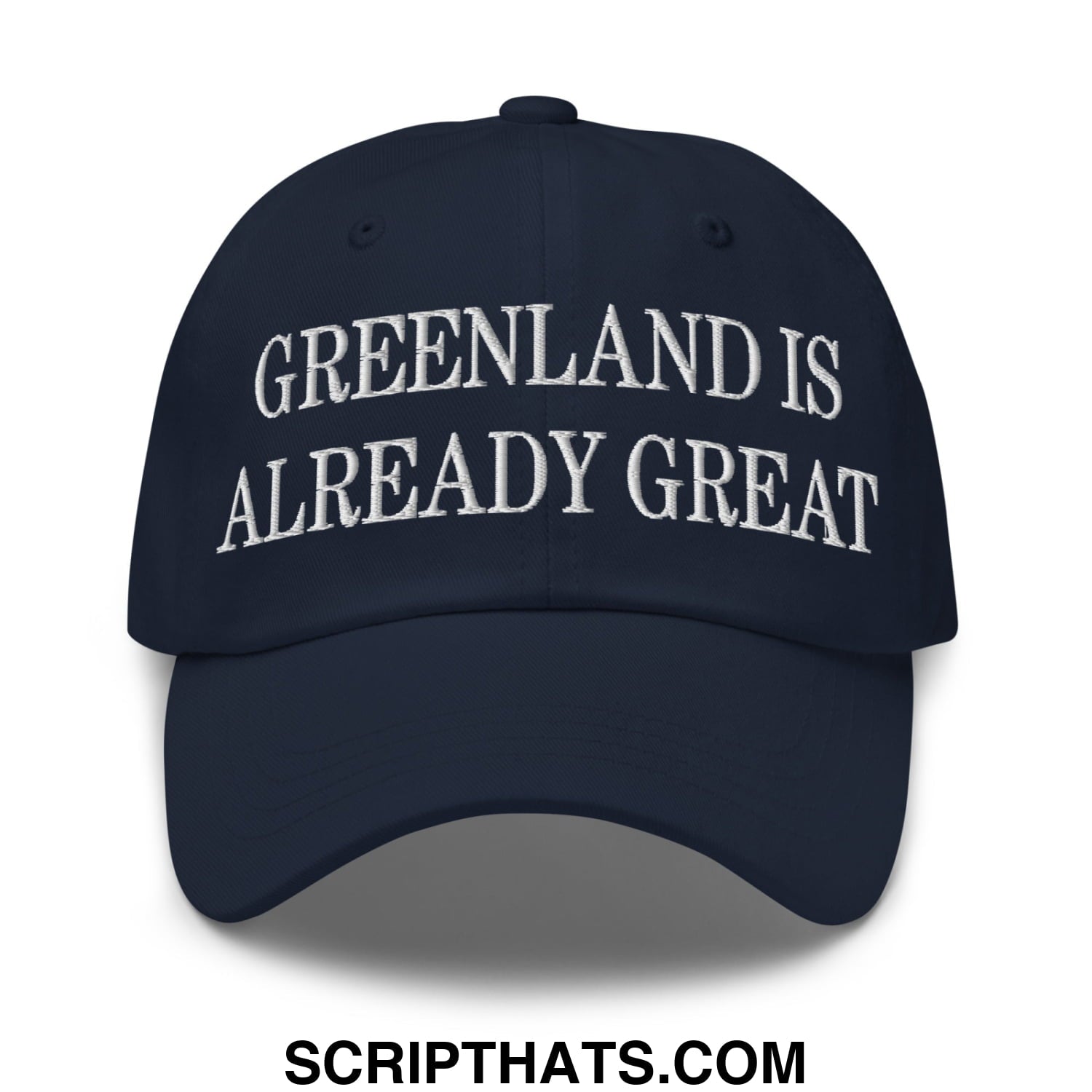 Greenland Is Already Great Embroidered Unstructured Dad Hat Navy