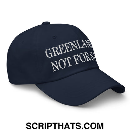 Greenland Is Not For Sale Embroidered Unstructured Dad Hat Navy