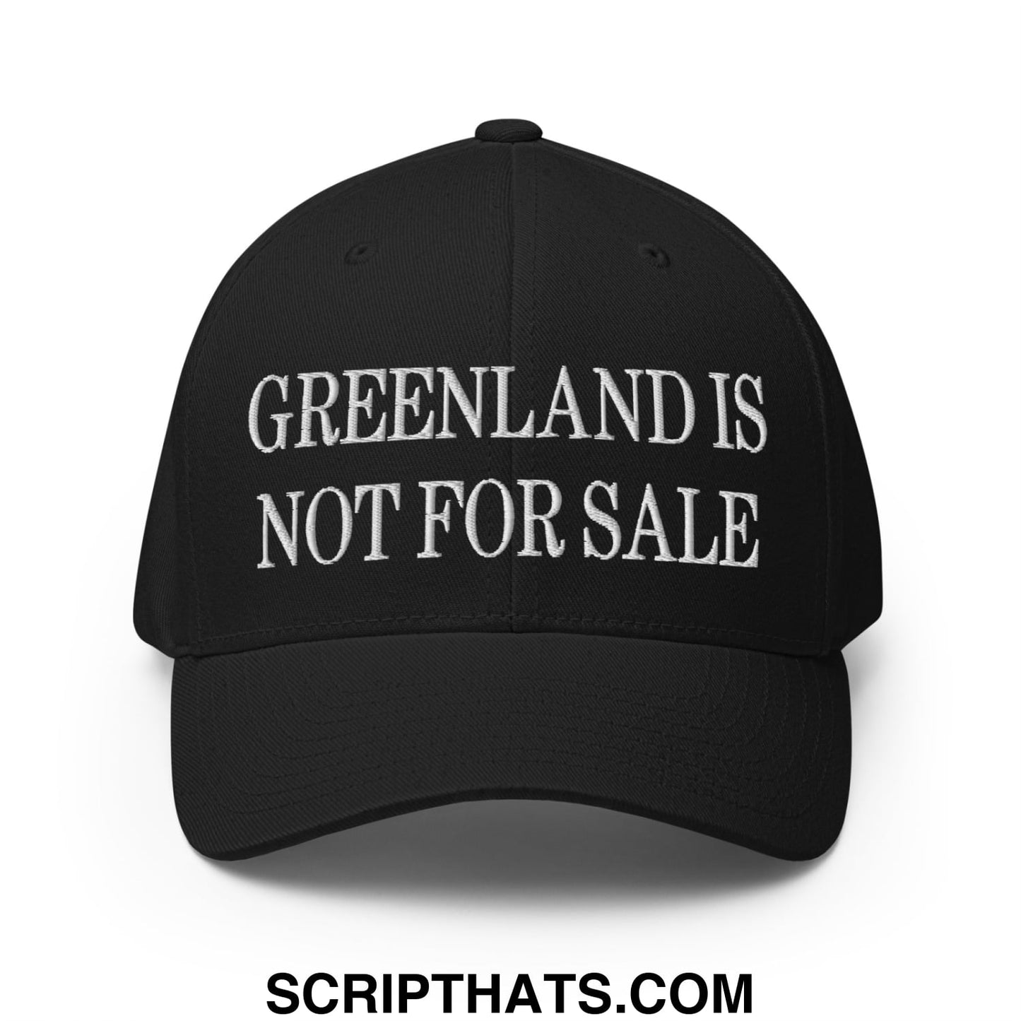 Greenland Is Not For Sale Greenland Flag Embroidered Stretch Fit Baseball Hat Black