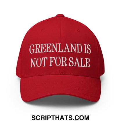 Greenland Is Not For Sale Greenland Flag Embroidered Stretch Fit Baseball Hat Red