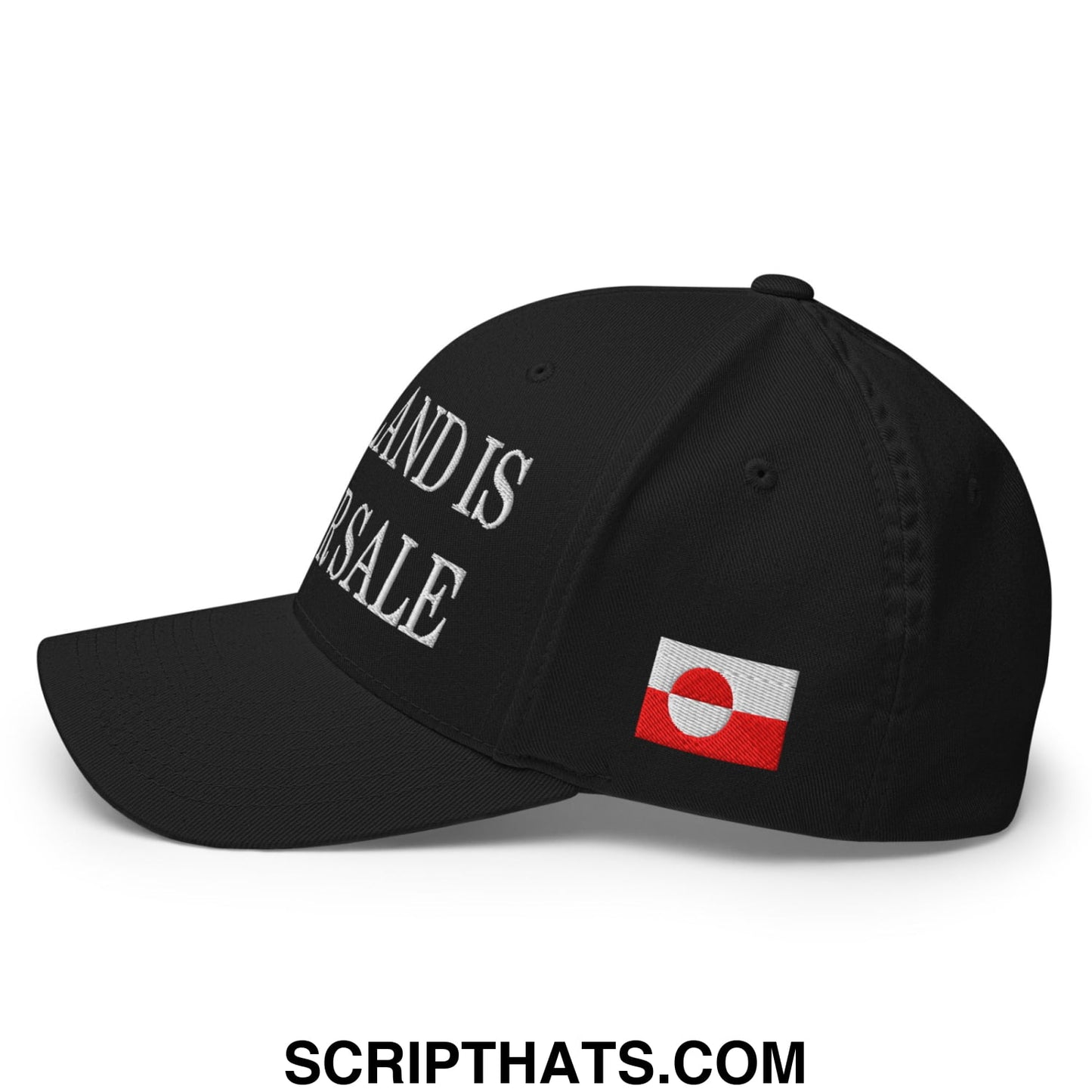 Greenland Is Not For Sale Greenland Flag Embroidered Stretch Fit Baseball Hat Black