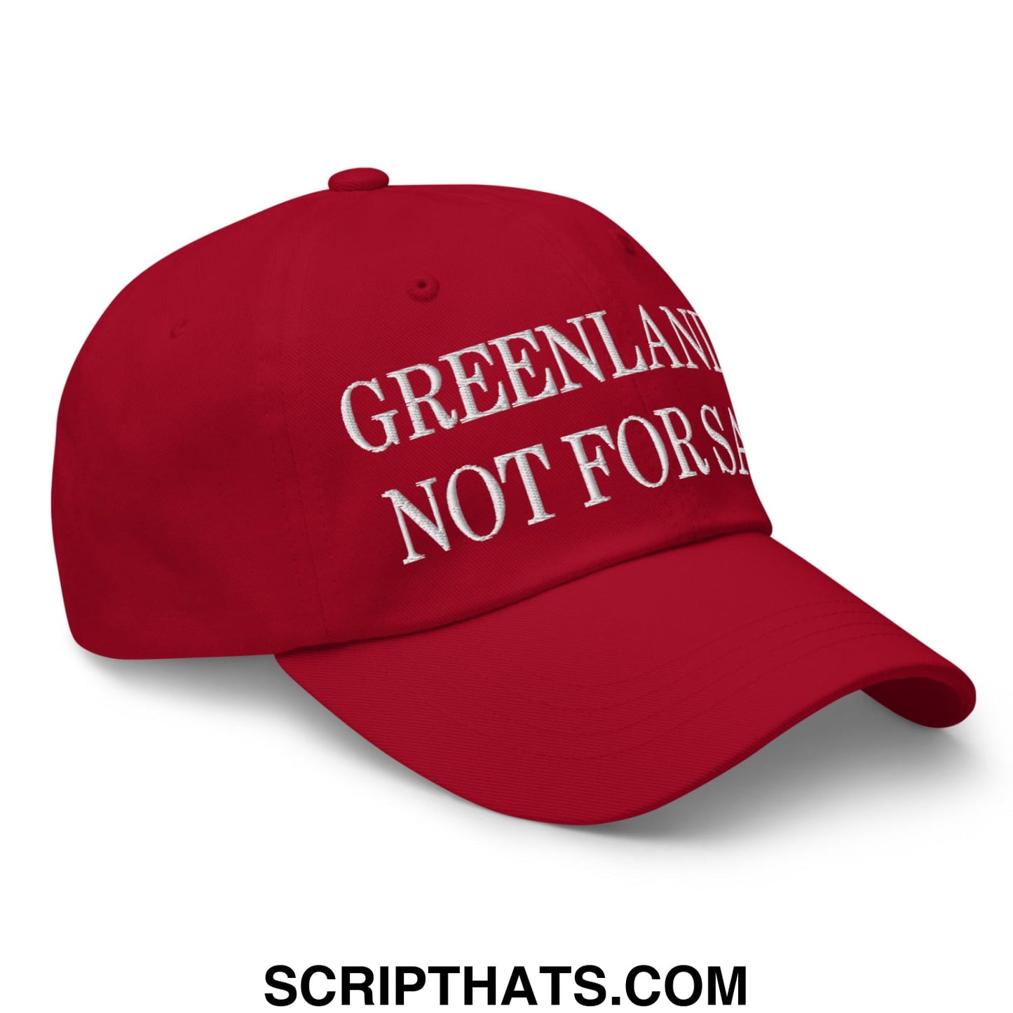 Greenland Is Not For Sale Greenland Flag Embroidered Unstructured Dad Hat Cranberry