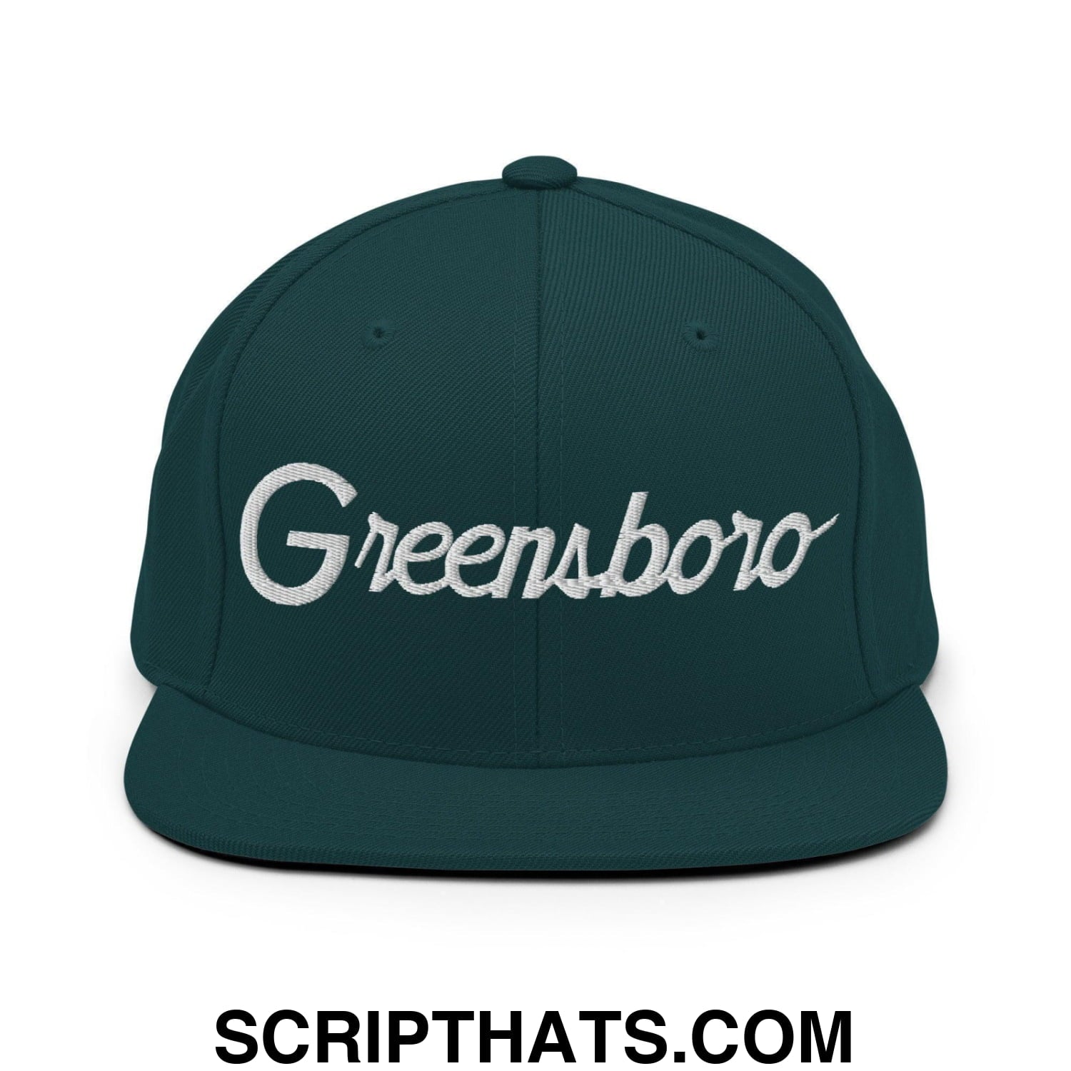 Greensboro Script Snapback Hat Spruce