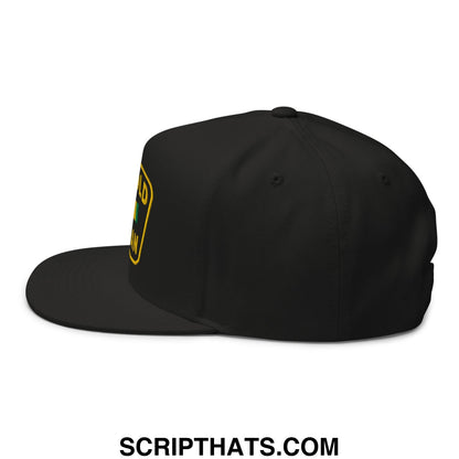 Grumpy Old Veteran Embroidered Flat Bill Brim 5 Panel Snapback Hat Default Title