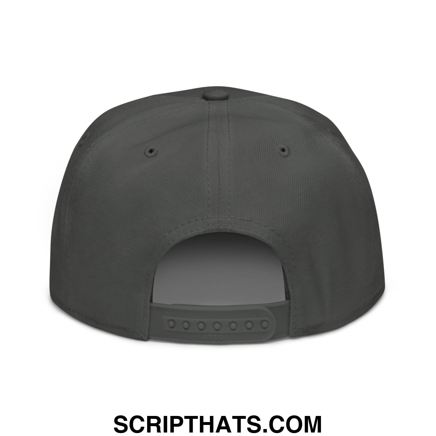 Grumpy Old Veteran Embroidered Flat Brim Bill Snapback Hat Charcoal gray