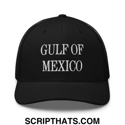 Gulf of Mexico Embroidered Mesh Trucker Hat Black