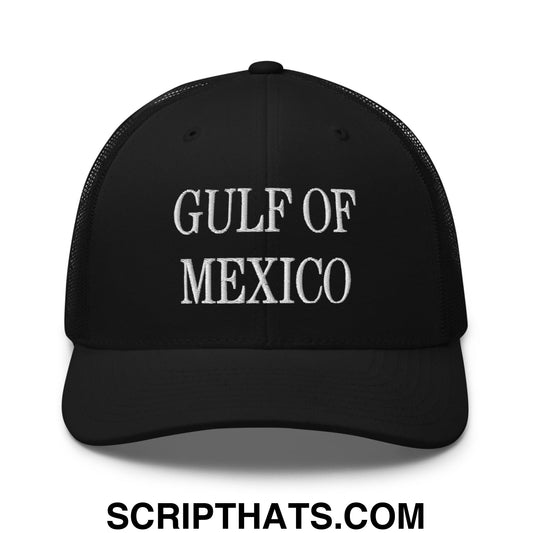 Gulf of Mexico Embroidered Mesh Trucker Hat Black