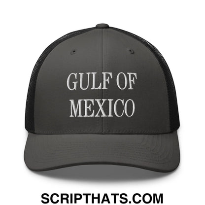 Gulf of Mexico Embroidered Mesh Trucker Hat Charcoal Black