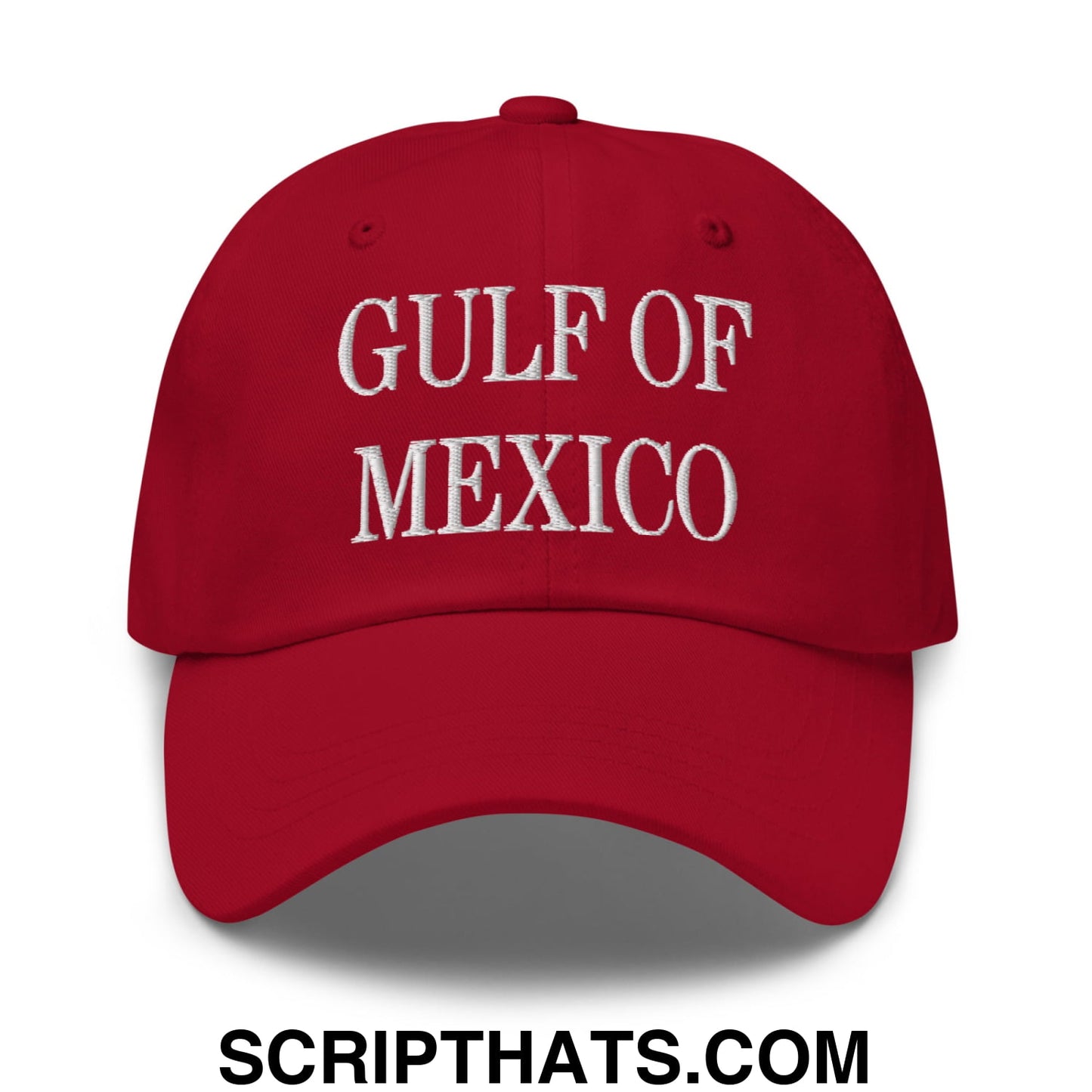 Gulf of Mexico Embroidered Unstructured Dad Hat Cranberry