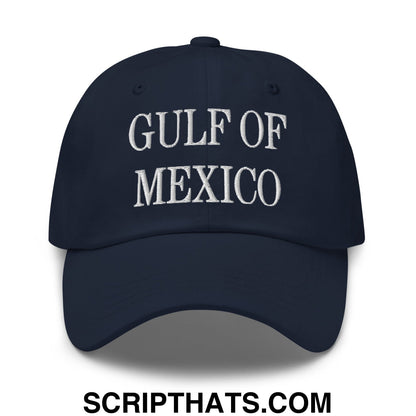 Gulf of Mexico Embroidered Unstructured Dad Hat Navy