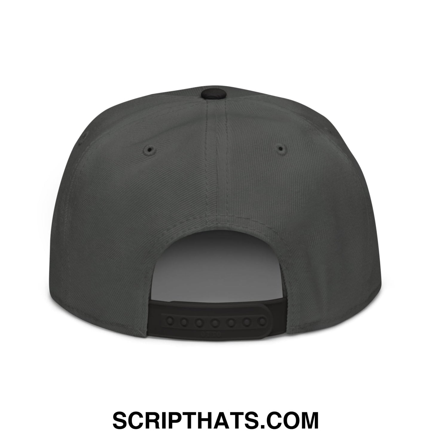GWOT I Helped Embroidered Flat Brim Bill Snapback Hat Black Charcoal gray Charcoal gray
