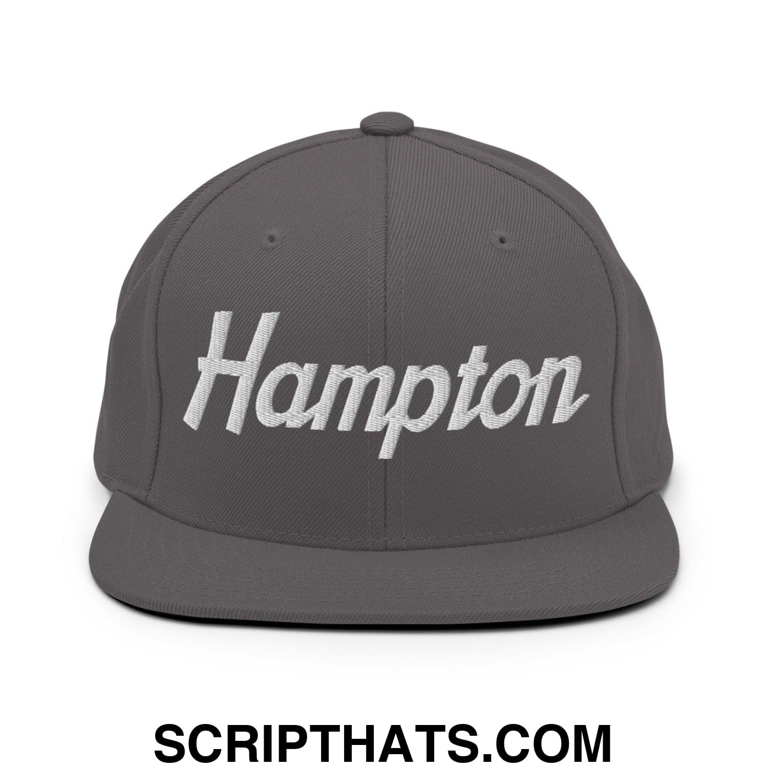 Hampton Script Snapback Hat Dark Grey