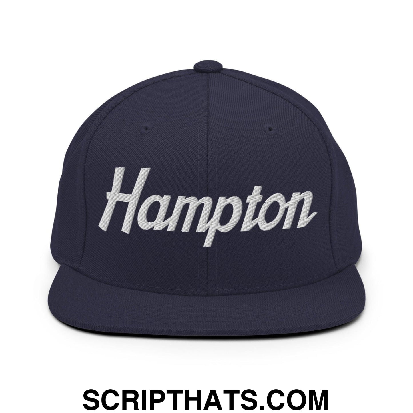 Hampton Script Snapback Hat Navy