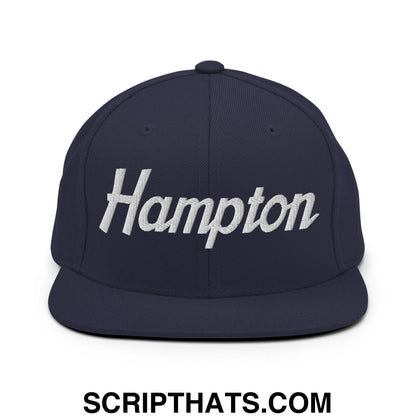 Hampton Script Snapback Hat Navy