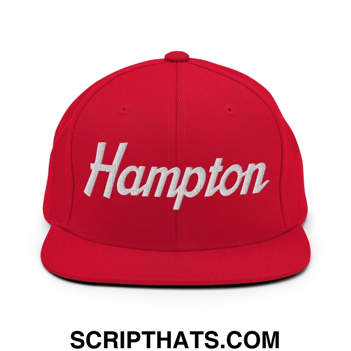 Hampton Script Snapback Hat Red