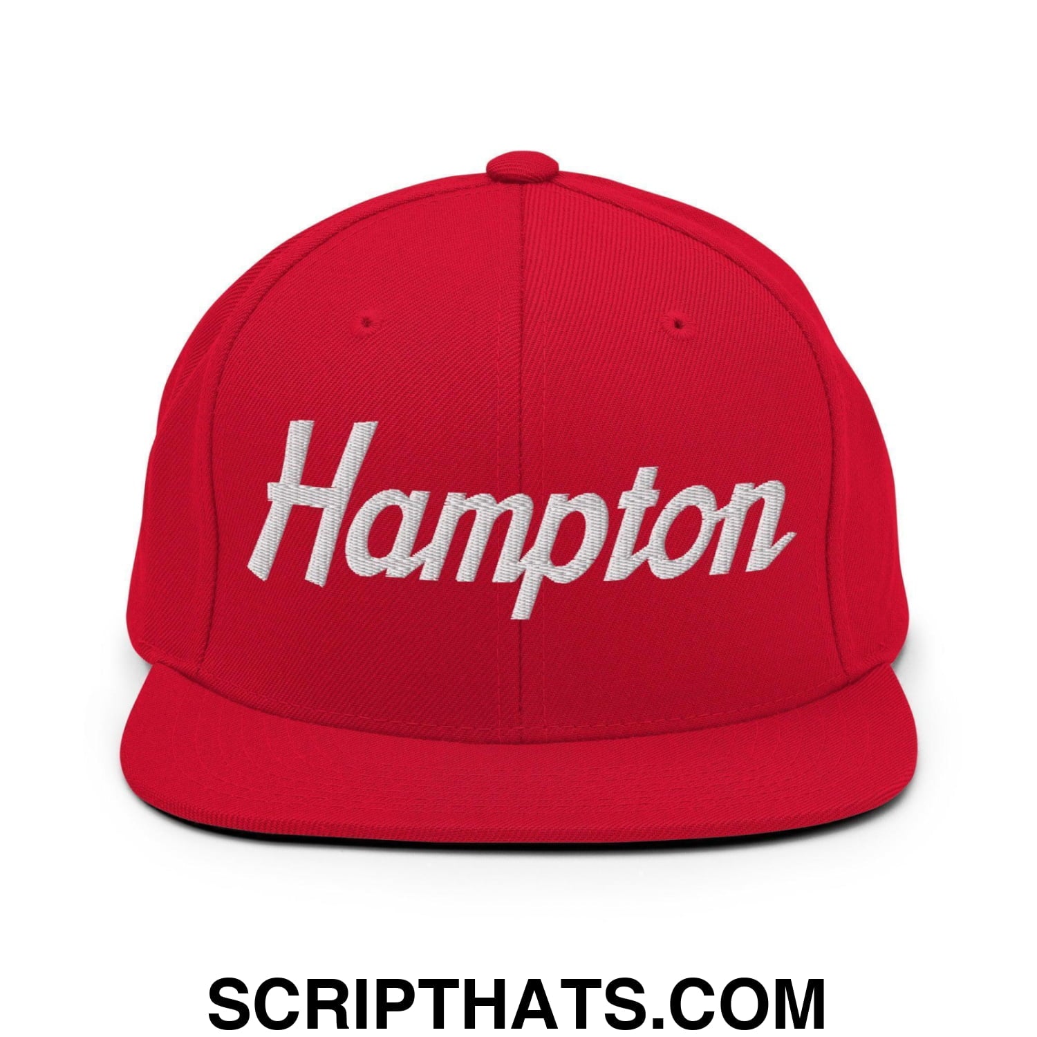 Hampton Script Snapback Hat Red