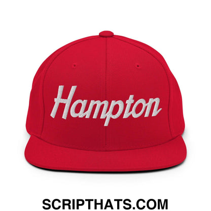 Hampton Script Snapback Hat Red