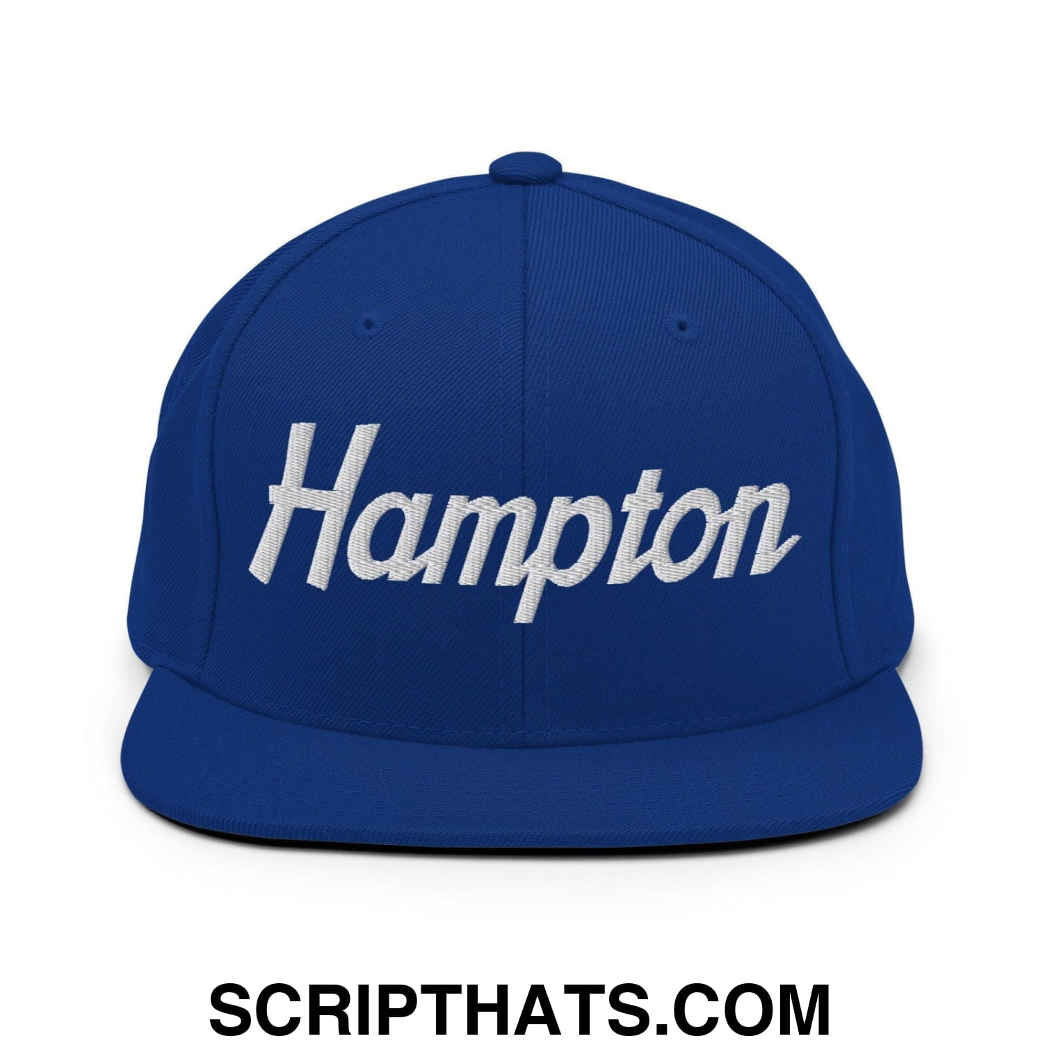 Hampton Script Snapback Hat Royal Blue