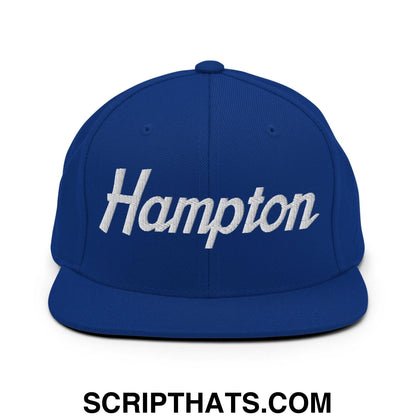 Hampton Script Snapback Hat Royal Blue