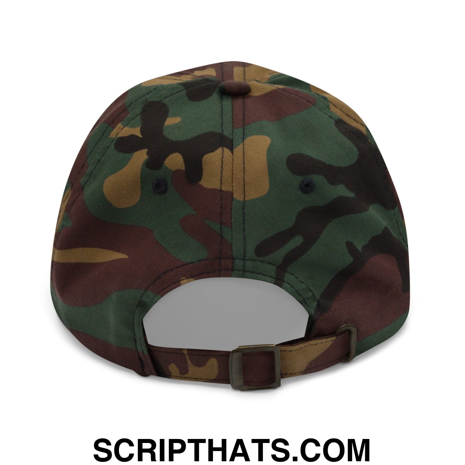 Hands Off Our Democracy Embroidered Unstructured Dad Hat Green Camo