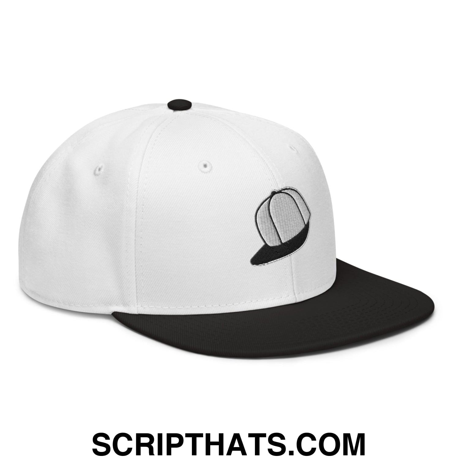 Hat on a Hat Embroidered Flat Brim Bill Snapback Hat Default Title