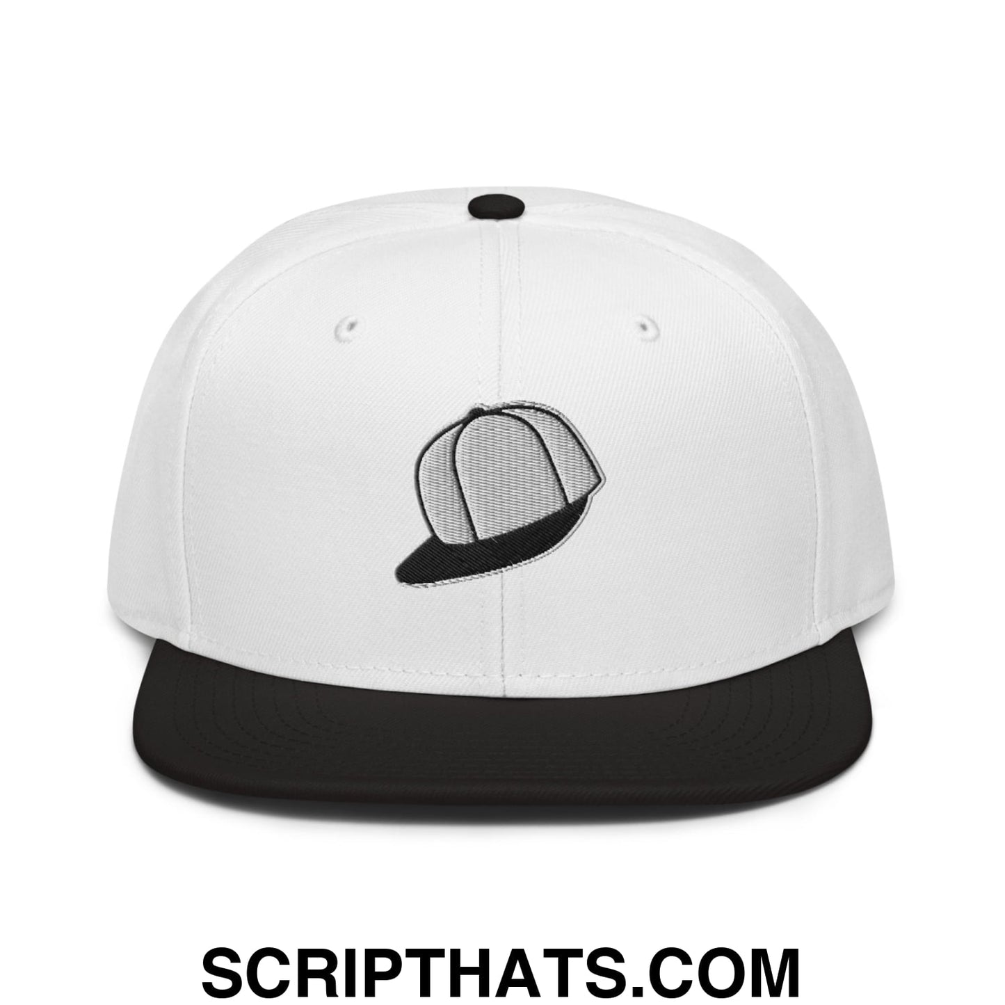 Hat on a Hat Embroidered Flat Brim Bill Snapback Hat Default Title