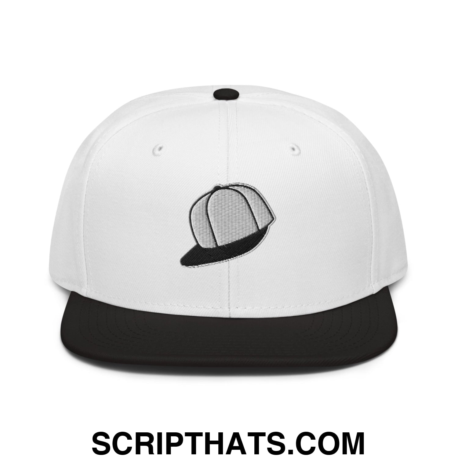 Hat on a Hat Embroidered Flat Brim Bill Snapback Hat Default Title