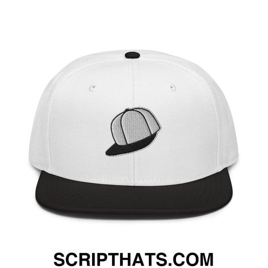 Hat on a Hat Embroidered Flat Brim Bill Snapback Hat Default Title