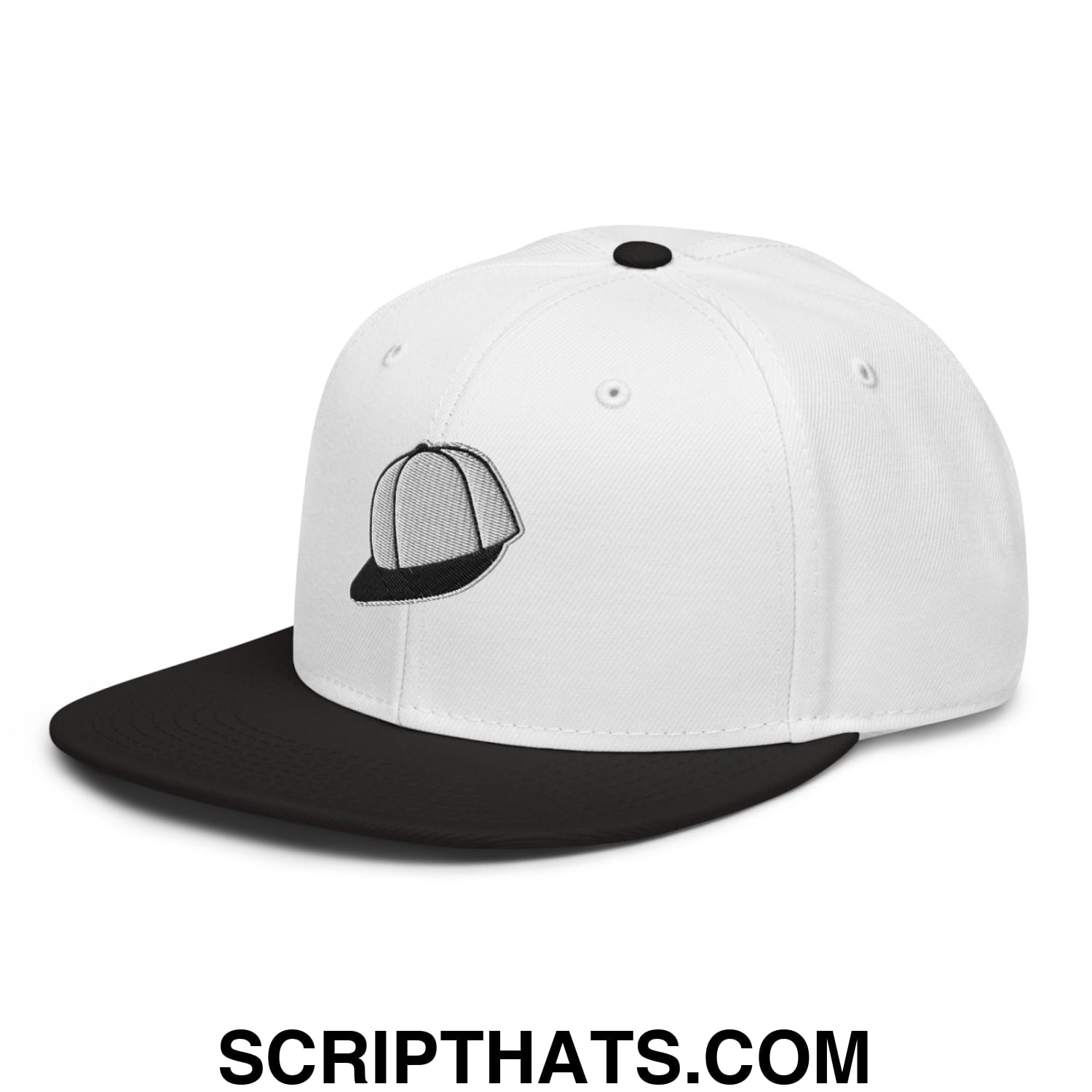 Hat on a Hat Embroidered Flat Brim Bill Snapback Hat Default Title
