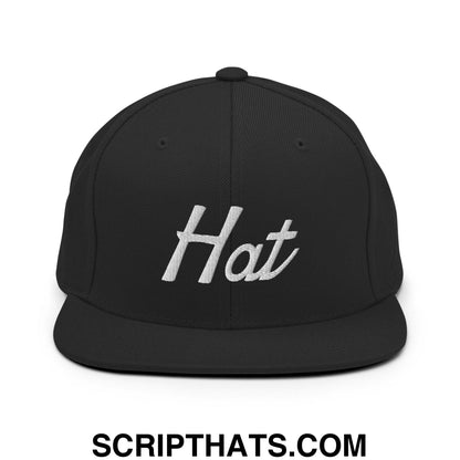 Hat Trick Soccer Hockey Vintage Sports Script Snapback Hat Black