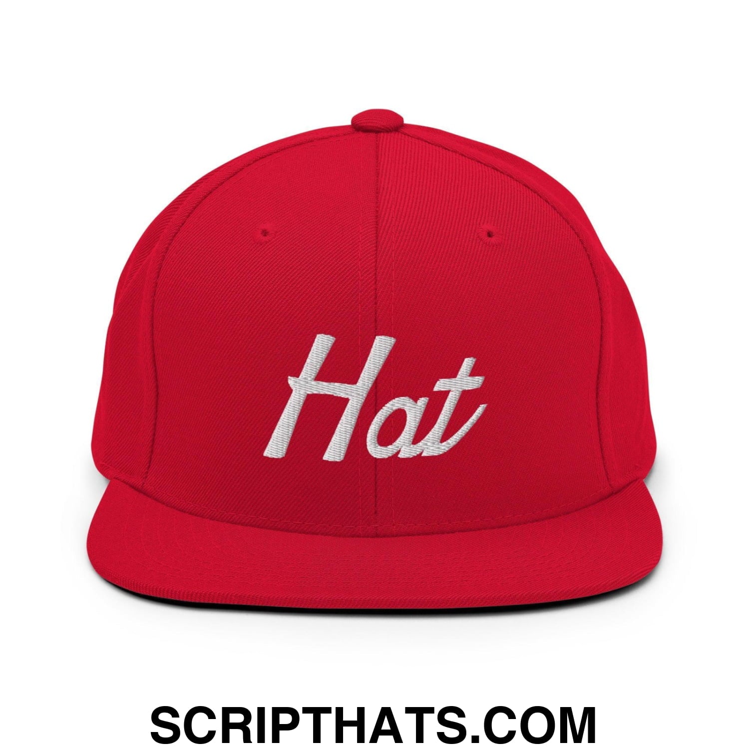 Hat Trick Soccer Hockey Vintage Sports Script Snapback Hat Red