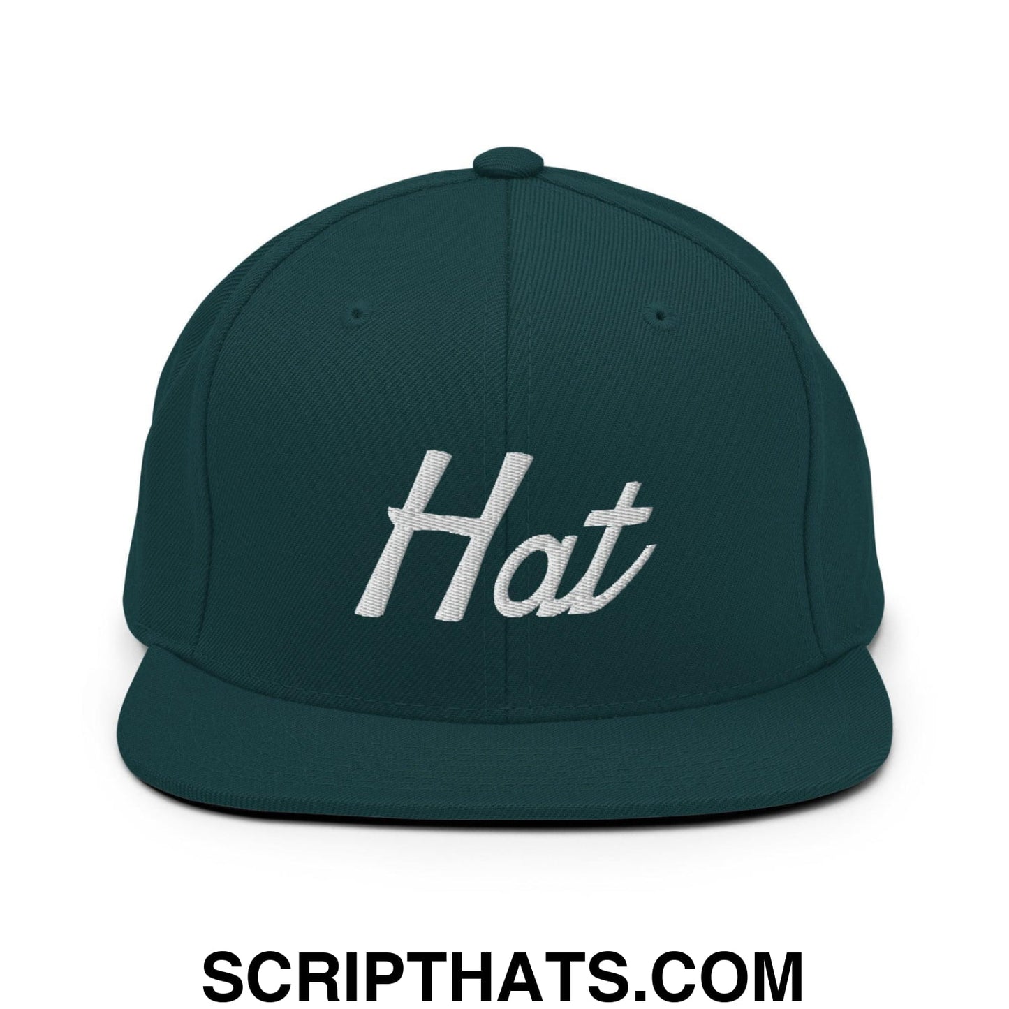 Hat Trick Soccer Hockey Vintage Sports Script Snapback Hat Spruce