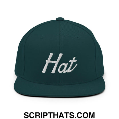 Hat Trick Soccer Hockey Vintage Sports Script Snapback Hat Spruce
