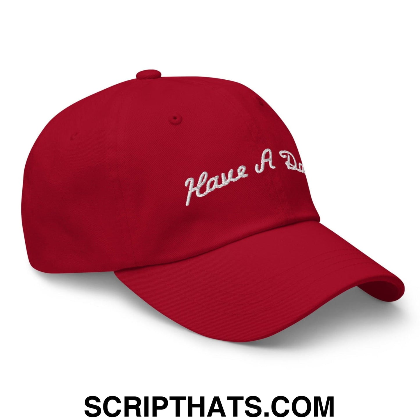 Have A Day Golf Dad Hat Cranberry