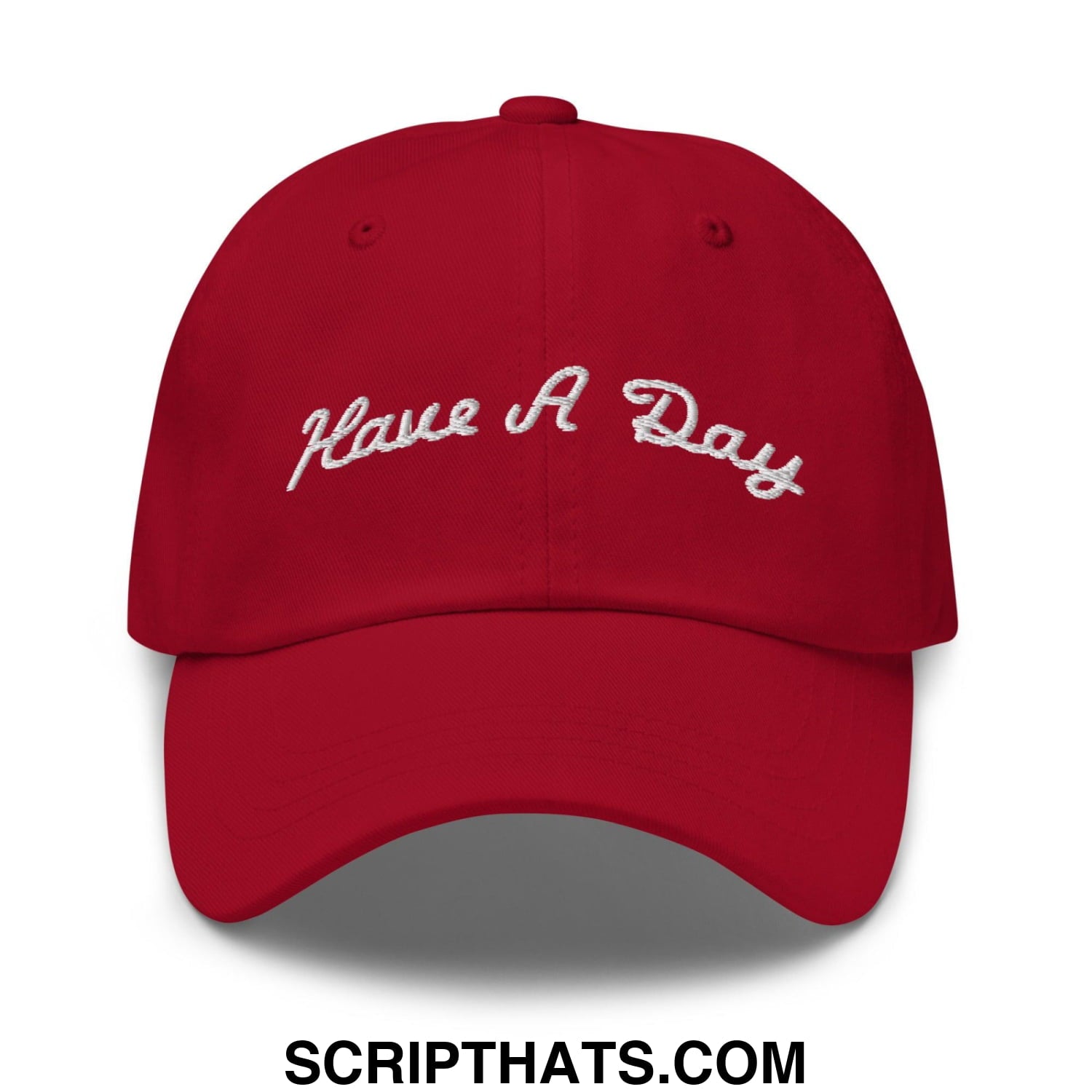Have A Day Golf Dad Hat Cranberry