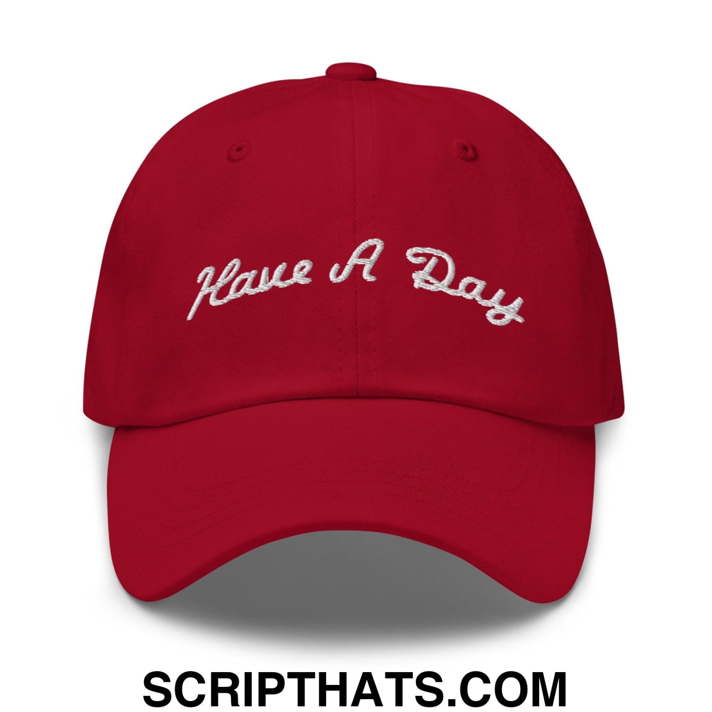 Have A Day Golf Dad Hat Cranberry