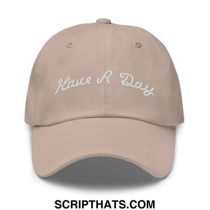 Have A Day Golf Dad Hat Stone