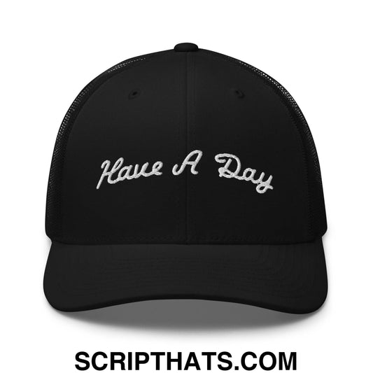 Have A Day Golf Retro Trucker Hat Black