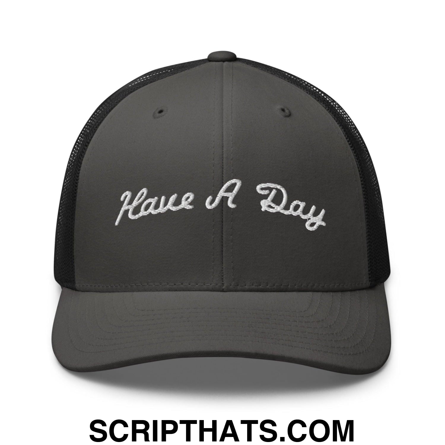 Have A Day Golf Retro Trucker Hat Charcoal Black