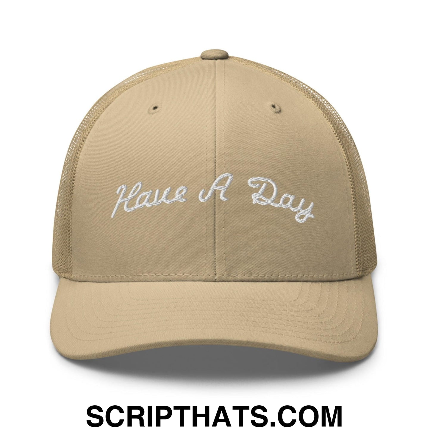 Have A Day Golf Retro Trucker Hat Khaki