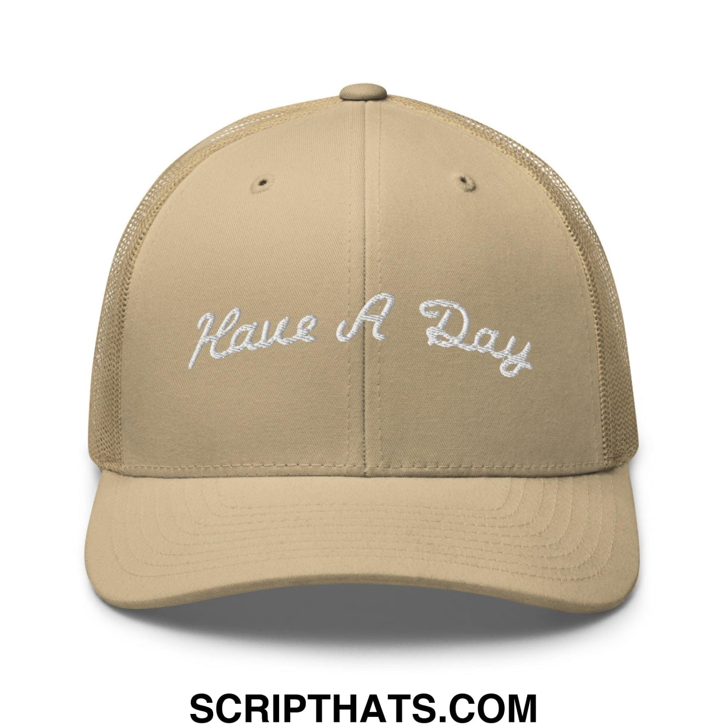 Have A Day Golf Retro Trucker Hat Khaki