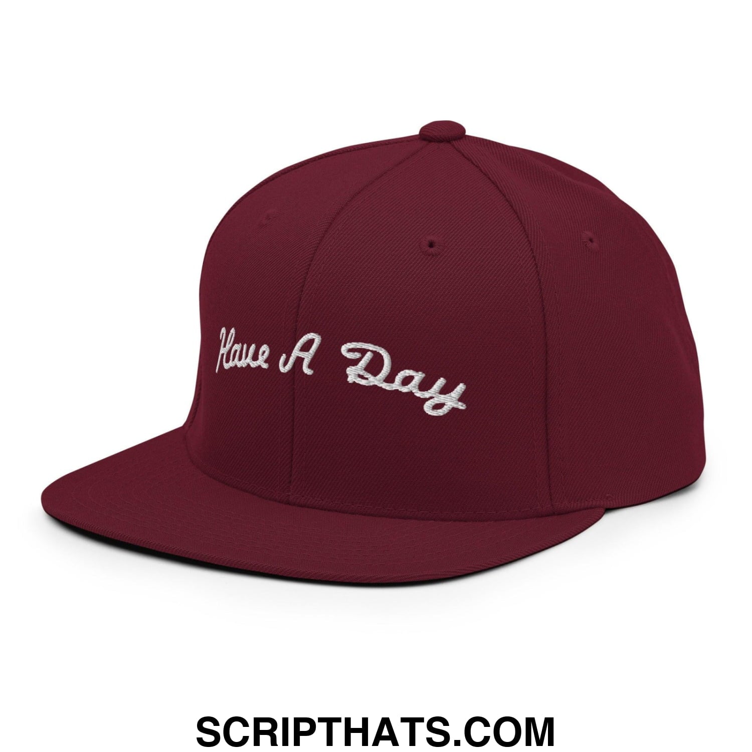 Have a Day Golf Snapback Hat Maroon