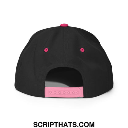 Have a Day Golf Snapback Hat Black Neon Pink