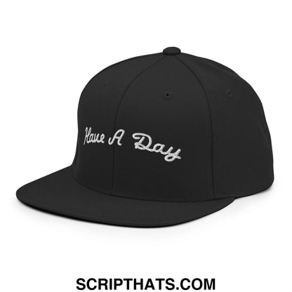Have a Day Golf Snapback Hat Black