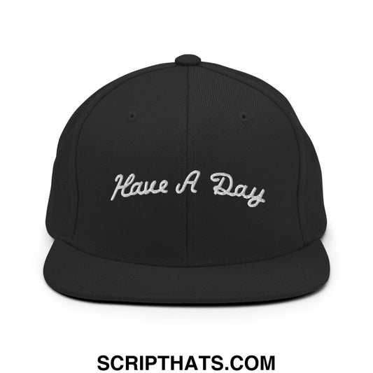 Have a Day Golf Snapback Hat Black
