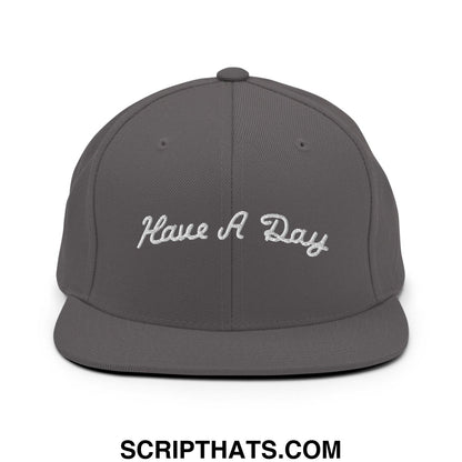 Have a Day Golf Snapback Hat Dark Grey