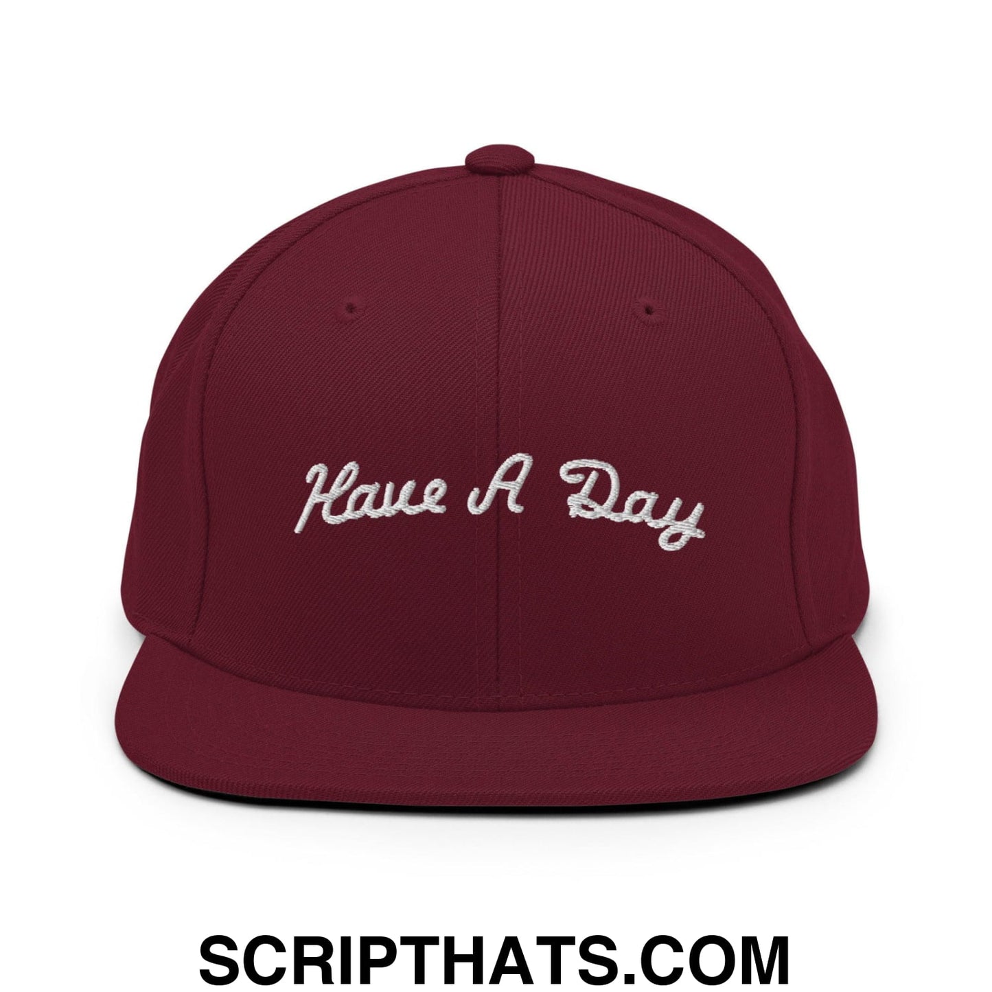 Have a Day Golf Snapback Hat Maroon